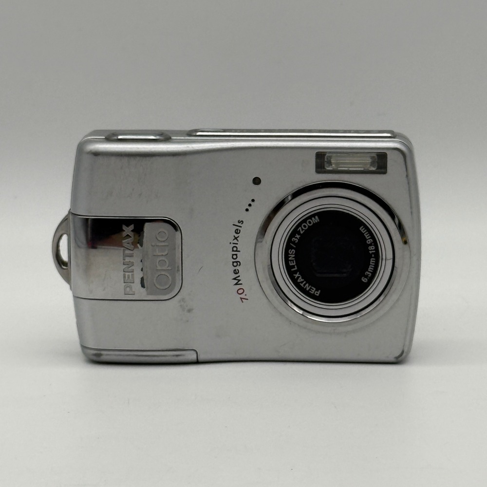 Pentax Optio M20 Digital Camera 7.0MP Silver 3x Zoom Vintage Y2K Digicam TESTED